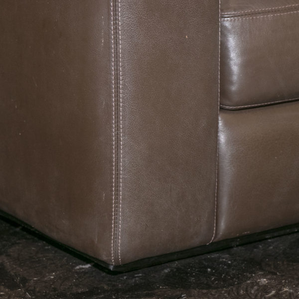 DESIGN WITHIN REACH 2-Cushion Sofa in Espresso Leather - Image 8
