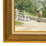 Signed C. DANIELS “Eden Park” Original Oil on Canvas - Image 3