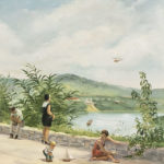 Signed C. DANIELS “Eden Park” Original Oil on Canvas - Image 2