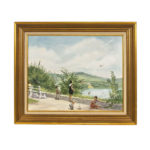 Signed C. DANIELS “Eden Park” Original Oil on Canvas