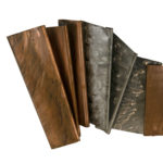 Folded Copper and Brushed Steel Wall Sculpture - Image 2