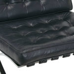 Barcelona Style Chair in Navy Blue Leather - Image 5