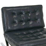 Barcelona Style Chair in Navy Blue Leather - Image 4