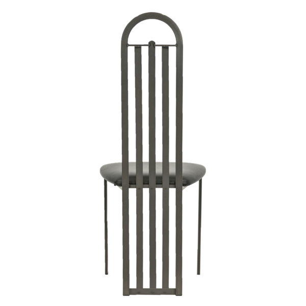 Set of 4 AMISCO Metal Slatted Arch Back Dining Chairs - Image 4