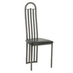 Set of 4 AMISCO Metal Slatted Arch Back Dining Chairs - Image 2