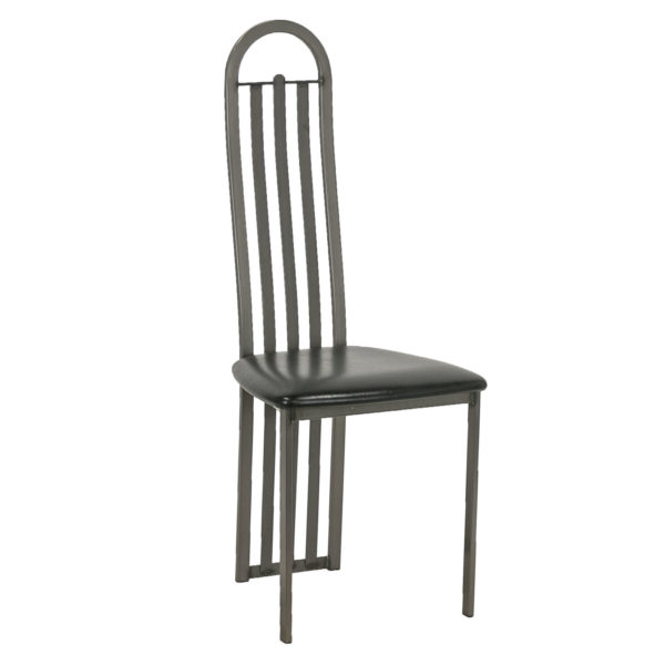 Set of 4 AMISCO Metal Slatted Arch Back Dining Chairs - Image 2
