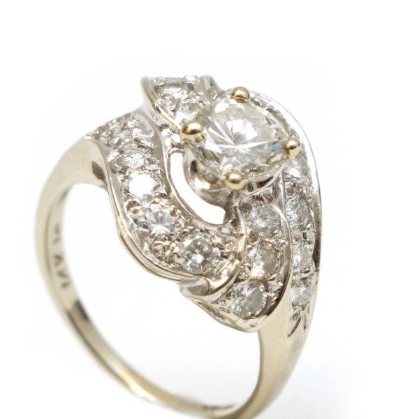 135 Point Total Weight Diamond Ring in 14 Karat Gold - Image 2