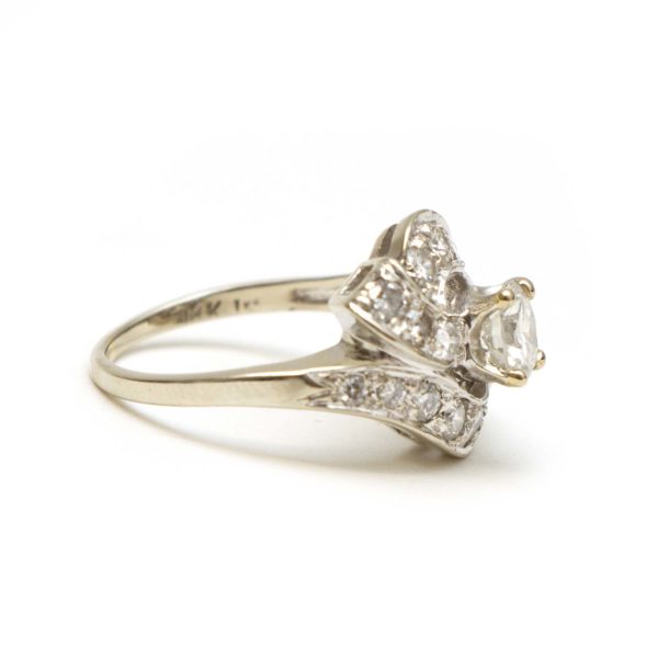 135 Point Total Weight Diamond Ring in 14 Karat Gold - Image 4