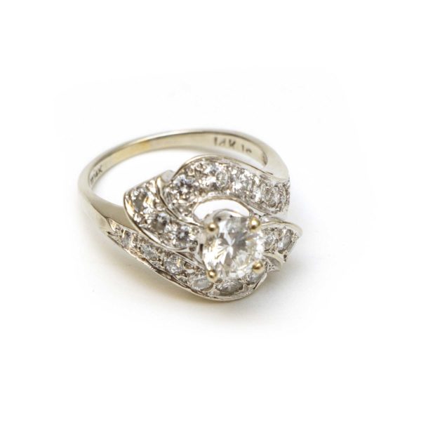 135 Point Total Weight Diamond Ring in 14 Karat Gold - Image 3