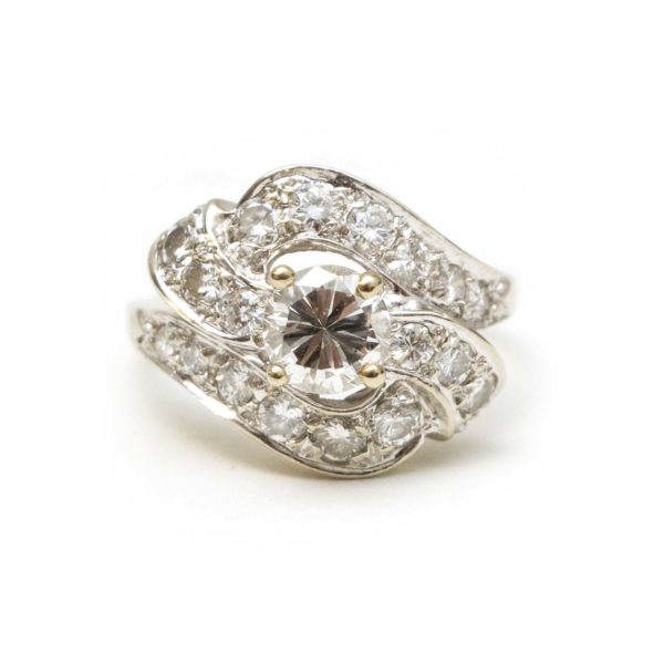 135 Point Total Weight Diamond Ring in 14 Karat Gold - Image 1