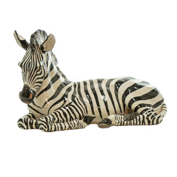 Mid Century Ceramic Zebra - Image 1