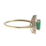 Emerald and Diamond Ring in 14 Karat Gold - Image 3