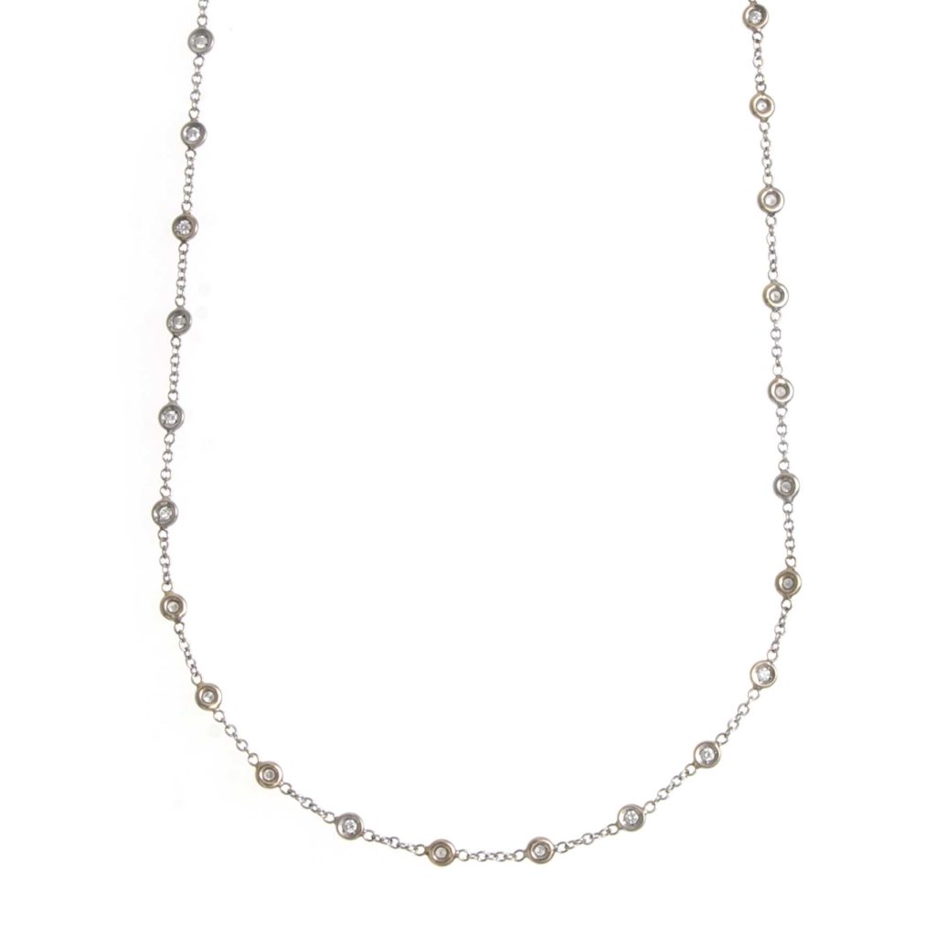 1 Total Carat Diamond Necklace in 18 Karat Gold | Grandview Mercantile