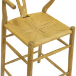 Set of 4 Wishbone Back Counter Stools with Rush Seats - Image 5