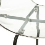 Set of 4 Lucite and Black Metal Chairs - Image 5