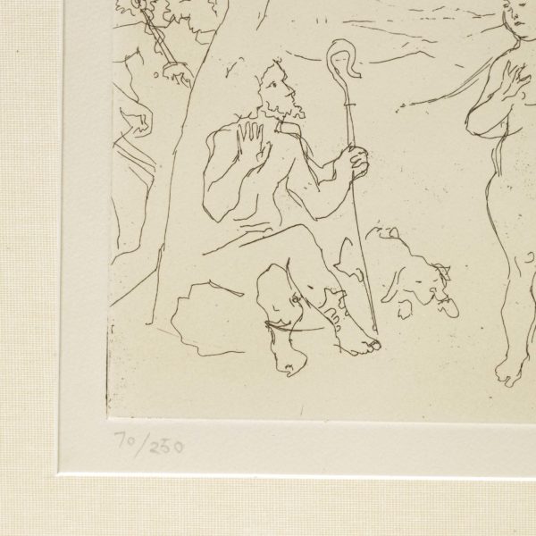Vintage JACK LEVINE (1915-2010) “The Judgement of Paris” Original Etching - Image 3
