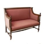 Antique Victorian Mahogany Settee - Image 2