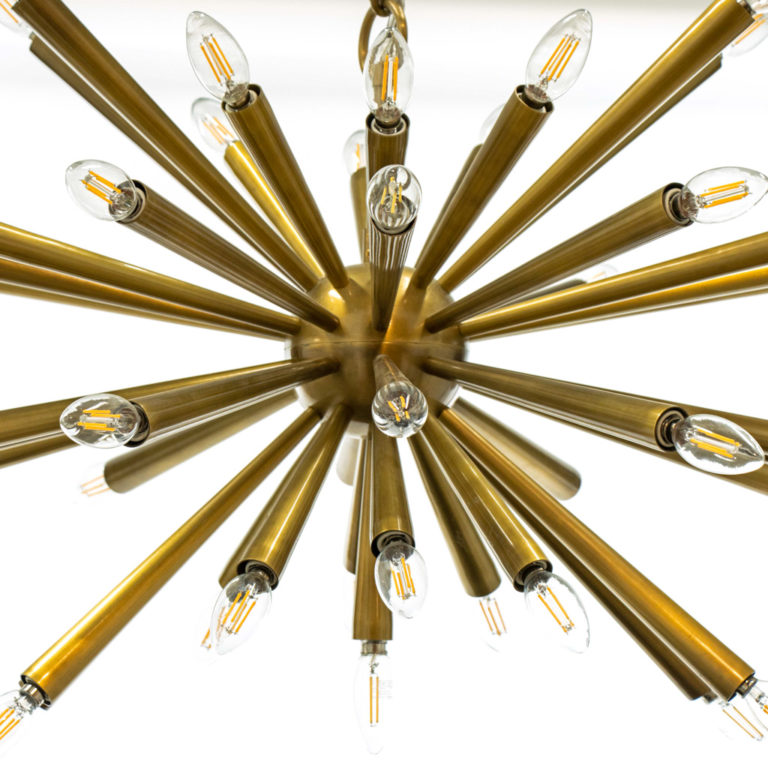 Sputnik Style Chandelier in Gold Finish | Grandview Mercantile