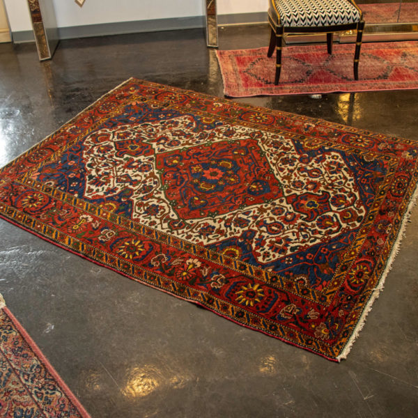 5’4” x 6’9” Hand Knotted Persian Wool Rug in Red - Image 2