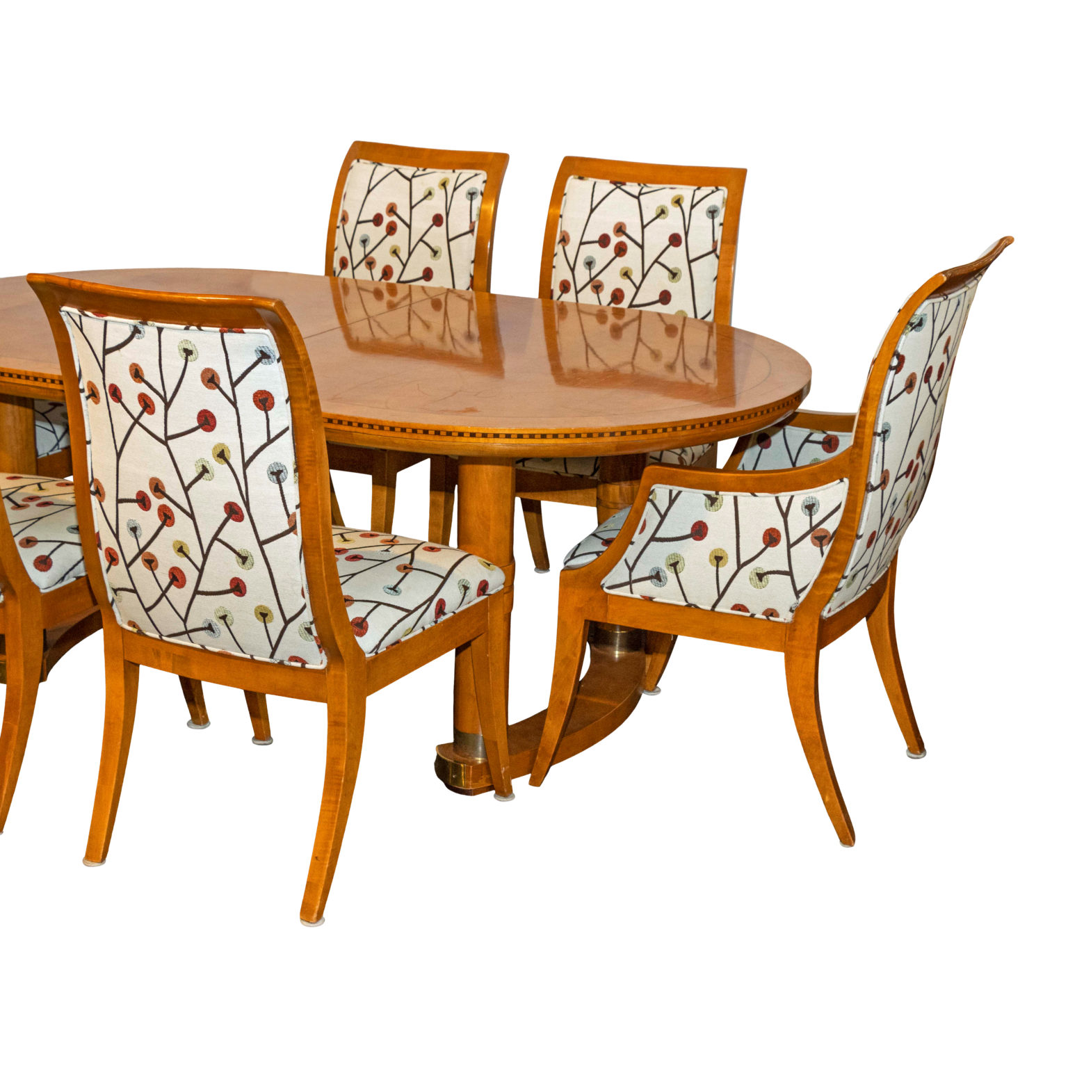 Oval Curly Maple Dining Table with 6 Chairs | Grandview Mercantile