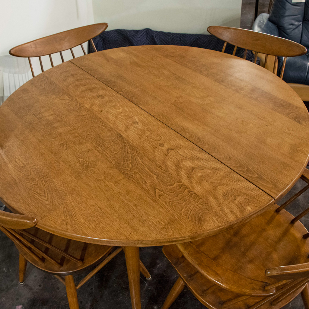 Conan Round Oak Dining Table for 4