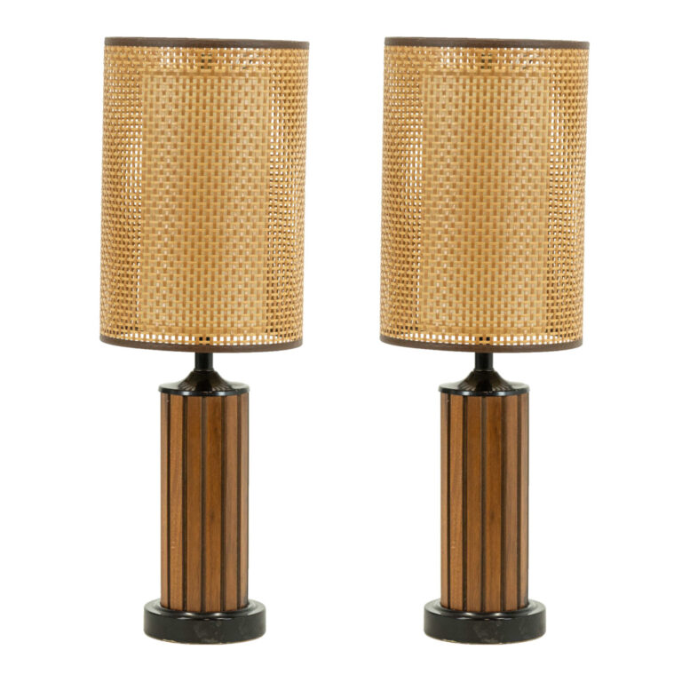 Pair of Mid Century Modern GRUVWOOD Table Lamps | Grandview Mercantile