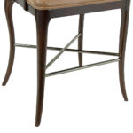 Set of 3 CENTURY Wood Framed Bar Stools in Tan Leather - Image 5