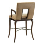 Set of 3 CENTURY Wood Framed Bar Stools in Tan Leather - Image 7