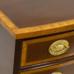 COUNCILL Hepplewhite Mahogany Bow Front 4 Drawer Chest - Image 3
