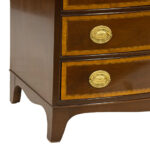 COUNCILL Hepplewhite Mahogany Bow Front 4 Drawer Chest - Image 6