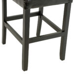 Set of 6 Parsons Style Counter Stools in Black Leather - Image 5