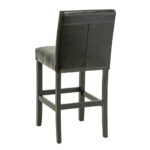 Set of 6 Parsons Style Counter Stools in Black Leather - Image 7