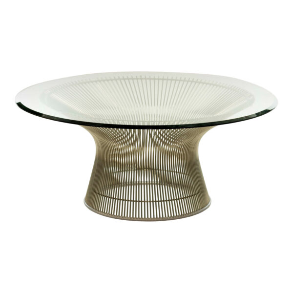 KNOLL Platner Coffee Table with Glass Top - Image 1