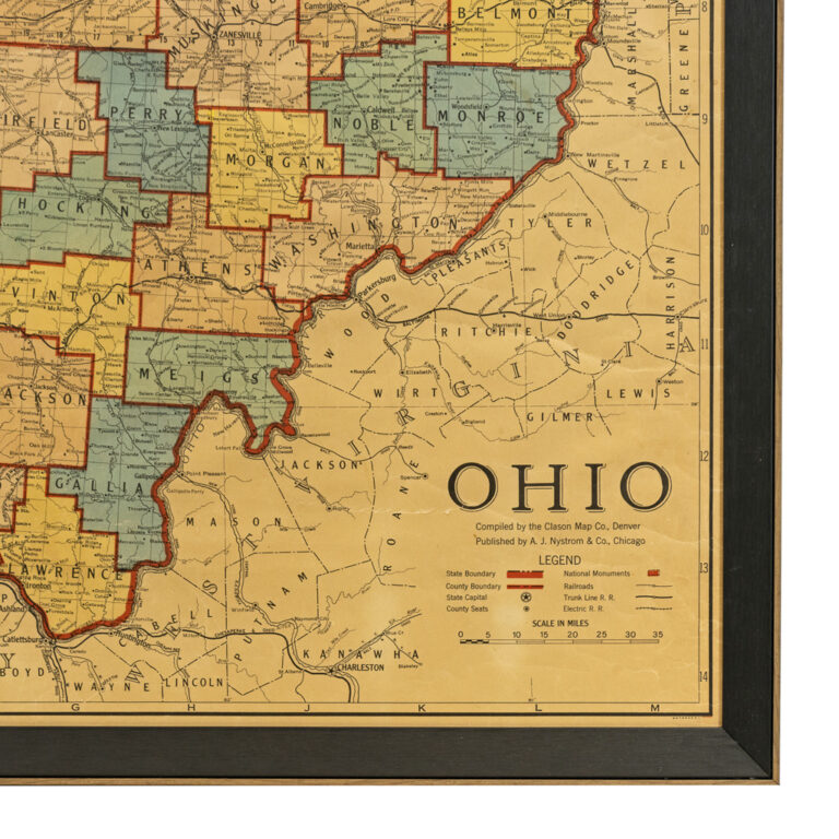 Antique Ohio County Map Grandview Mercantile