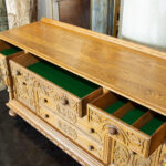 Jacobean Style Oak Buffet - Image 5