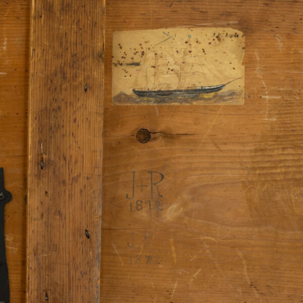Antique Wooden Trunk - Image 7