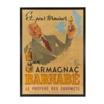 Vintage French ARMAGNAC BARNABÉ Advertising Poster