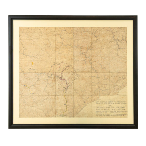 Vintage JEWELL RIDGE COAL CORP. Map of Roads to New Mining Towns ...