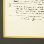 I'm Losing You Framed Limited Edition Hand Written Lyrics For