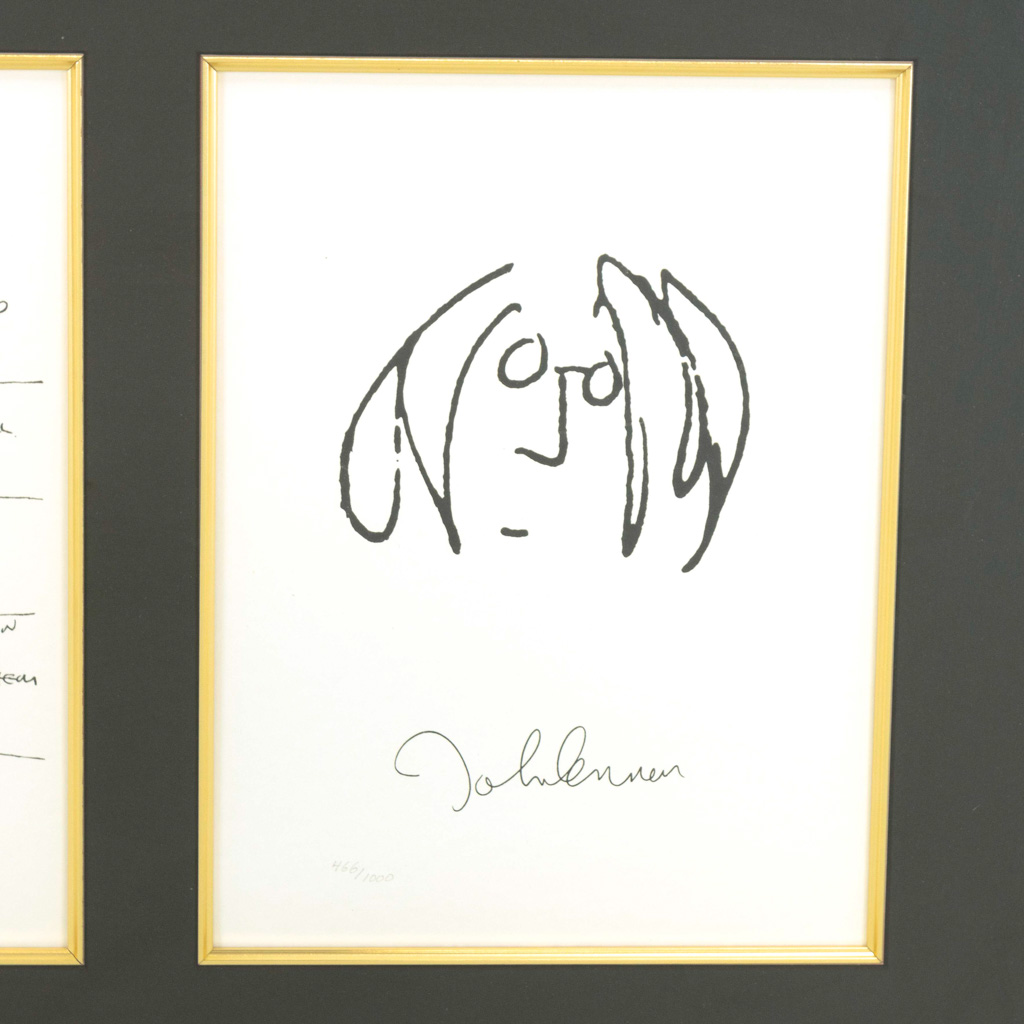 John Lennon - Woman Framed Limited Edition Hand Written Lyrics