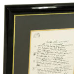 I'm Losing You Framed Limited Edition Hand Written Lyrics For