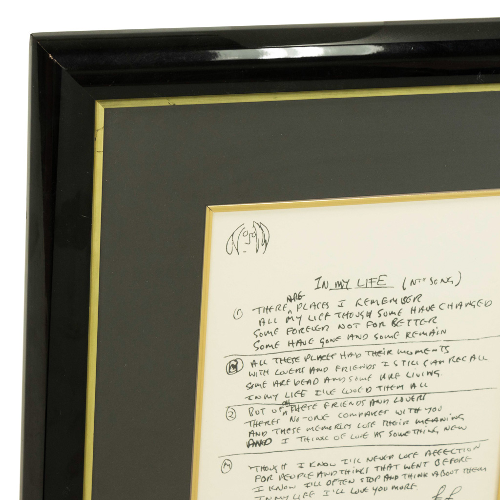 John Lennon - Woman Framed Limited Edition Hand Written Lyrics