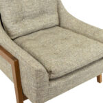 New NORWALK COPLEY Mid-Century Style Accent Chair in Gray Tweed - Image 3