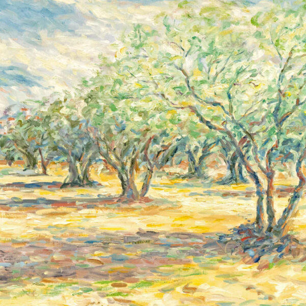 HELEN COPELAND (1930-2019) “Olive Grove” Original Oil on Canvas - Image 2