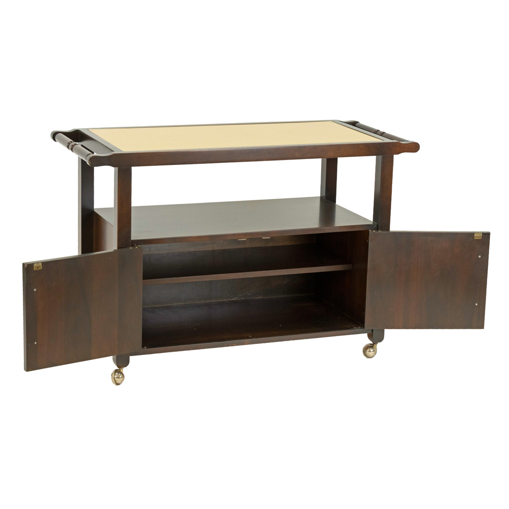 Vintage CAL-MODE Refinished Walnut Bar Cart | Grandview Mercantile