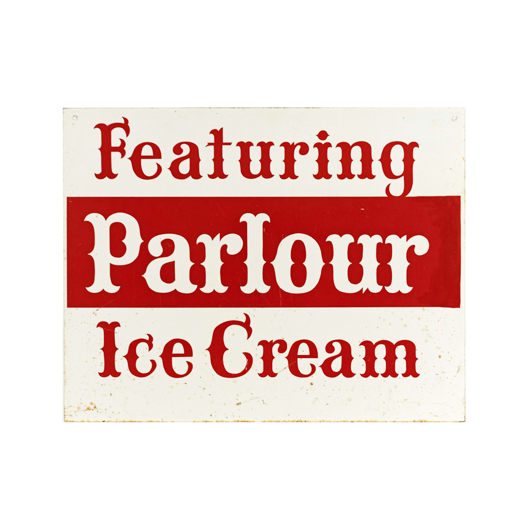Vintage Metal PARLOUR ICE CREAM Sign | Grandview Mercantile