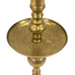 Pair of Large Brass Floor Candle Holders - Image 3