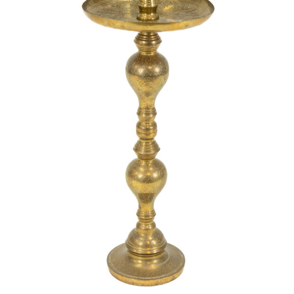 Pair of Large Brass Floor Candle Holders - Image 4