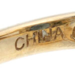 London Blue Topaz Ring with Diamonds and Rainbow Gemstone Gallery in 14 Karat Gold - Image 6