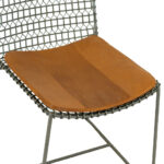 Tig Barrel Dining Chair Brown Leather Cushion